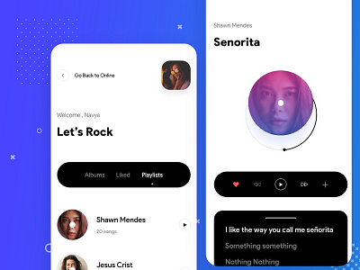 Music Player app design flat ios minimal music ui ux