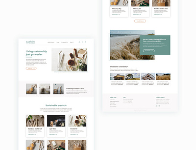 Suztain website redesign branding e shop ecommerce minimal natural scandinavian design sustainability ui web design website