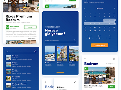 Hotel Booking App app blue booking branding clean date design hotel product reservation tourism travel ui ux vocation