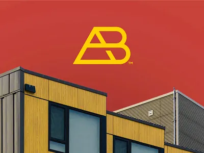 AB | AZIZ BOUIH (architecture) abstract architect brand branding building design identity logo logomark mark monogram typography