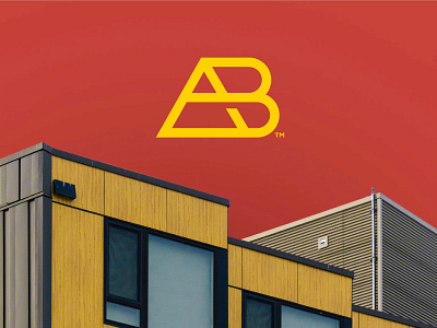 AB | AZIZ BOUIH (architecture) abstract architect brand branding building design identity logo logomark mark monogram typography