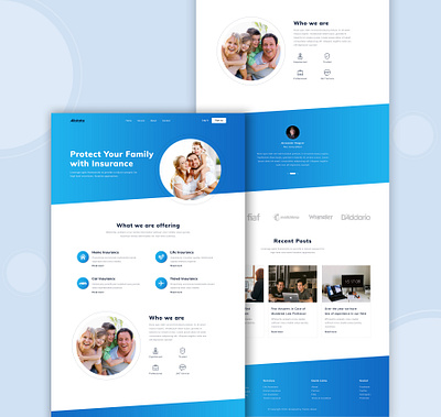 Insurance Company Landing page agency creative design homepage insurance insurance company landing page design minimal ui ui design ux design website