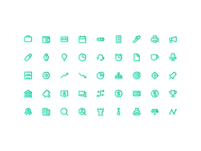 Business and Management Icon Set business icon icon design icon set icon sets iconography icons icons design icons pack icons set iconset illustration illustrator line style management ui