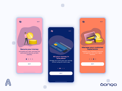 Bongo | FinTech App - Onboarding app banking branding budget cameroon cost finance graphics design icons illustration art illustrations ios mobile money onboarding transactions transfer ui ux uidesign