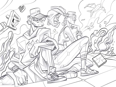 ...working on some new subjects 💨 characters draft drawing illustration lifestyle sketch studies style