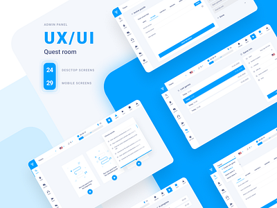 Quest room | admin panel (desktop) admin panel interface quest quest room ui ui deisgn ux ux design