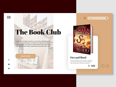 The Book Club book design game of thrones photoshop ui ux web website