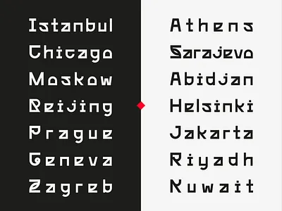 Typeface Design Specimen beijing chicago design flat font font design geneva istanbul kubic kubism kufic latin letter moskow prague square type design typeface typeface design typography