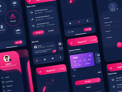 Delivery App Design animation app app design branding delivery delivery app delivery service design illustration mobile ui ux web