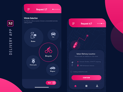 Delivery App Shot animation app branding delivery app design illustration logo logo design mobile ui ux