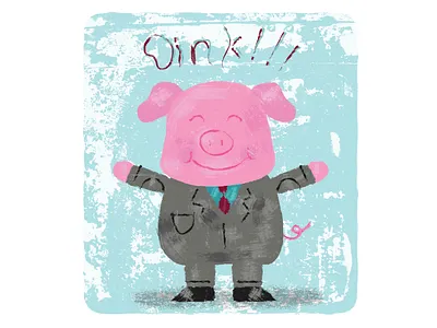 Pigrepreneur adobe adobe illustrator design entrepreneur illustration oink organic organic art pig piggy pink vector