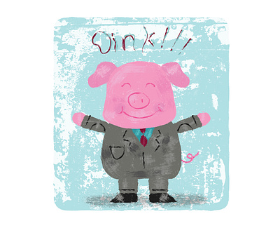 Pigrepreneur adobe adobe illustrator design entrepreneur illustration oink organic organic art pig piggy pink vector