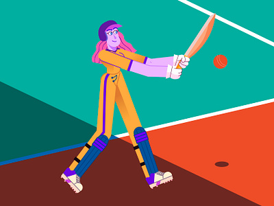 Cricket 🏏 character design cricket design flat girl graphic graphic design graphicdesign graphics illustration ilustracion inspiration modern sport sports ui ux vector woman woman player