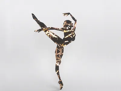 Ballerina - VR sculpture series 3d art 3d modelling 3d models 3d sculpture album art ballet contemporary dance fashion poster artwork vr