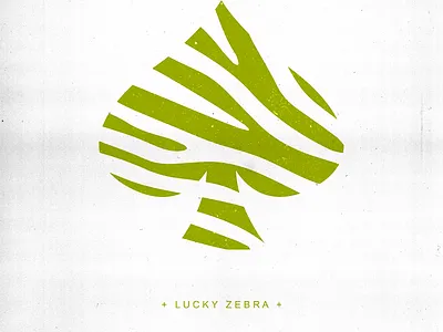 Lucky Zebra design gestalt graphic logo negative space paper spade stripe texture zebra