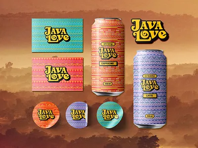 Java Love – Coffee Branding & Packaging beverage branding bold brand identity branding can design coffee colorful colourful logo design packaging
