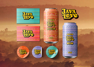Java Love – Coffee Branding & Packaging beverage branding bold brand identity branding can design coffee colorful colourful logo design packaging
