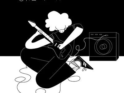 guitarist art character concept character design graphic illustration illustrator music music art music artwork vector vectorart