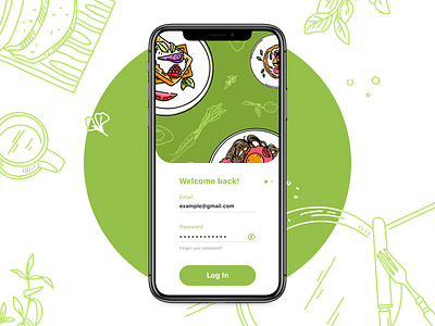 Calorie Calculator UI animation app design calorie calculator design graphic design illustration interaction interface log in main screen mobile mobile app motion design motion graphics sign up ui ui animation user experience user interface ux