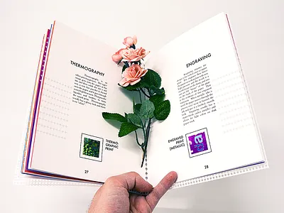 Printing Process Sample Booklet book booklet design floral flower page photography printing process product publication typography