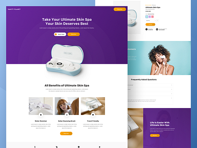 Vanity Planet - Landing Page clean design clean ui creative design landing landing page minimal professional sketch skincare trendy design typogaphy uidesign uiux user experience userinterface uxdesign web webdesign website