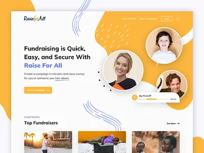 Foundation ai charity colors design design art designs flat foundation fundraising help orange people poor sketch typography ui ux vector webdesign website