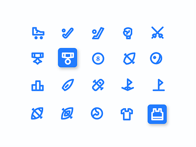 Sport Icons app icon icon design icon pack icon set icon sets iconography sport web