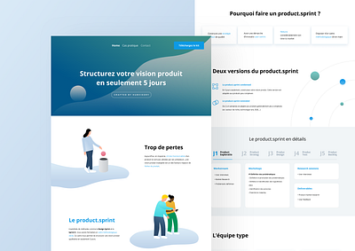 Product Sprint Website clean color design illustration minimalism minimalist ui user ux website