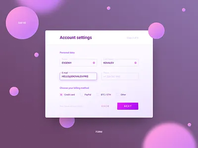 Daily UI Challenge Day #82 account app challenge dailyui day 82 figma form popup registration ui ux web design