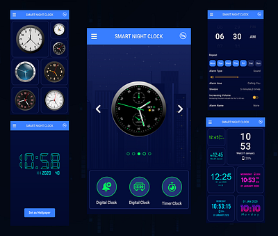 clock app ui adobe illustrator adobe photoshop ui