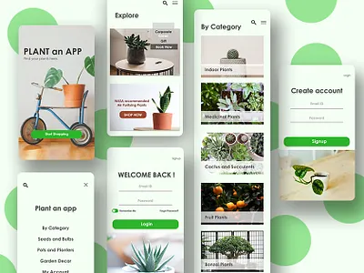 Plant an App app branding design flat illustration ui uidesign ux vector web