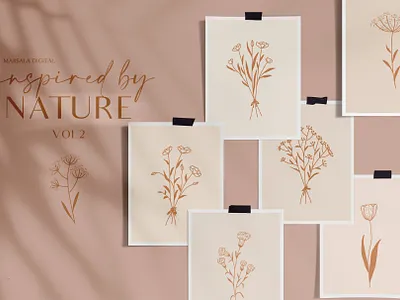 Floral Line Drawings Logo Elements clipart design design elements floral floral art floral design floral line florals flowers graphic graphic design graphic elements graphics illustration line design line drawing line drawings logo logo elements vector