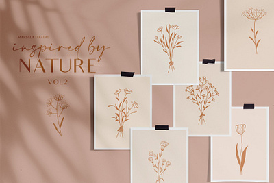 Floral Line Drawings Logo Elements clipart design design elements floral floral art floral design floral line florals flowers graphic graphic design graphic elements graphics illustration line design line drawing line drawings logo logo elements vector