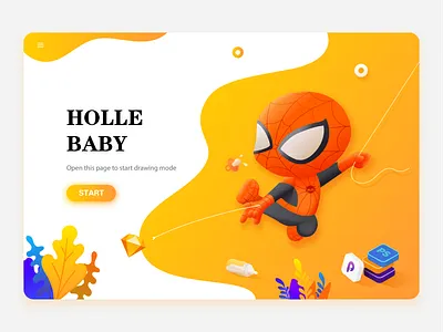 Baby Web UI design illustration ui web website