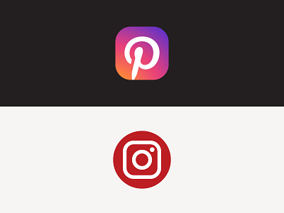 Pinterest X Instagram brand branding design flat graphic design instagram logo logo a day logo challenge logo design logo designer logo inspiration logo mark logo mashup logo parody logos logotype pinterest rahalarts
