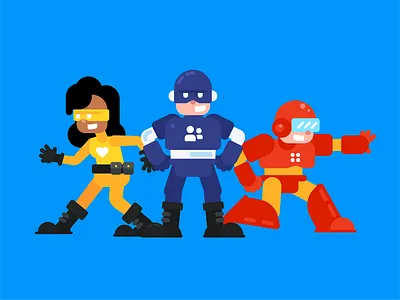 Super Force 2020 characters design heroes illustrations illustrator people vector