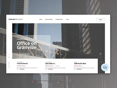 Commercial Real Estate Home Page Design branding design icon landing ui ux vector webdeisgn webdesign website