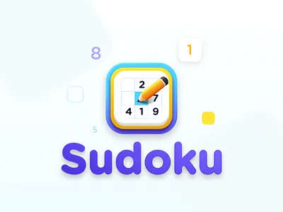 Sudoku Game Logo android app blue design game game design game ui ios logo mobile mobile app mobile app design mobile ui purple sudoku ui ux