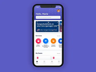 HR Employee Mobile App animation employee portal hr human resources interaction mobile app motion graphics native mobile newrocket service portal servicenow ui ux