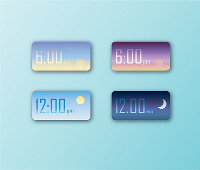 Day 1: Clock Widgets app design flat illustration illustrator mobile mobile app mobile ui ui ux vector vector art vector artwork web