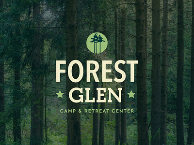 Forest Glen badge logo brand and identity branding camp camp identity camp logo church design design logo logotype typography