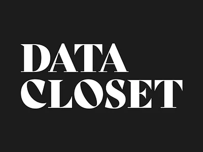 Data closet black and white logo branding logo logotype minimal minimalism type typography