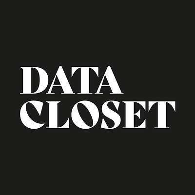 Data closet black and white logo branding logo logotype minimal minimalism type typography