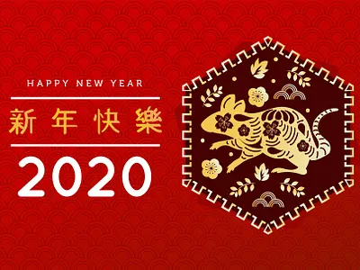 happy chinese new year 2020 chinese flat design graphic design illustration landing page new year rat