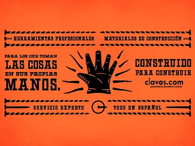 For those take things into their own hands construction geometric hardware nails one color typography