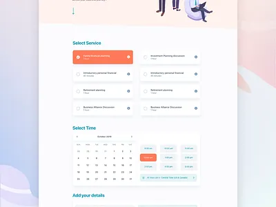 Booking Accounting Service Page design ui user experience design user inteface ux web design