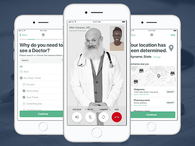 Telemedicine app for patients & providers mobile app mobile app design sketch ui user experience user interface ux ux design
