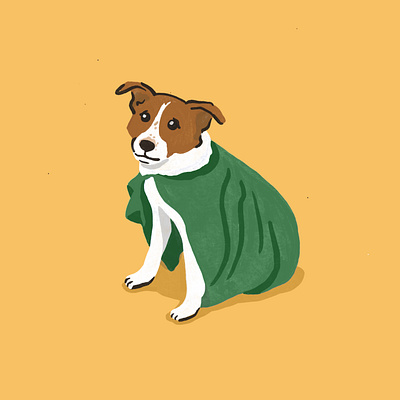 Super Doggo 🦸‍♂️🐶 beagle cape childrens book illustration cute animals dog dog illustration hound illustration procreate towel