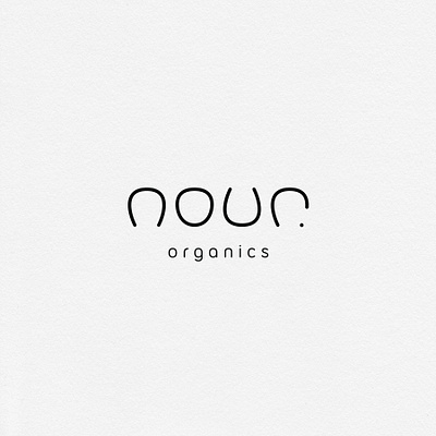 Nour Organics brand branding design lettering logo minimal modern organic type typography