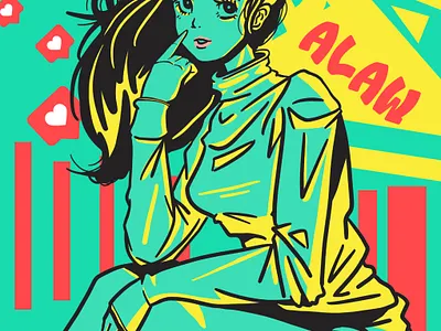 Like me art babe cute doodle drawing like procreate